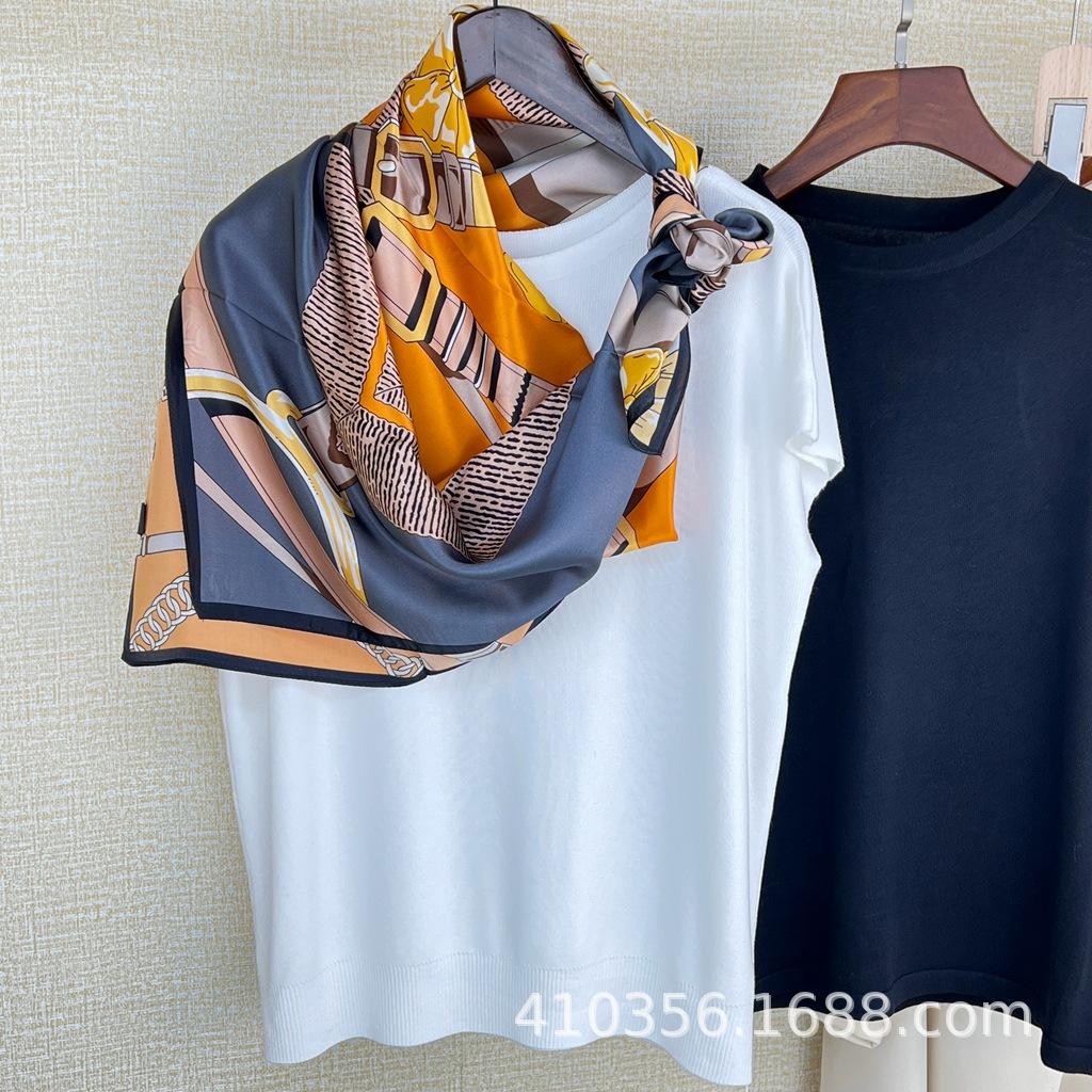 Silk Scarf Silk Scarf Mulberry Silk Sunscreen Scarf Women'S Silk Square Scarf Summer Shawl Scarf Scarf