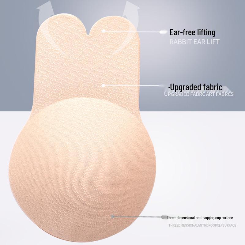 Новые силиконовые наклейки на соски с ушками кролика: Дышащие, Пуш-ап, Невидимые и Защищающие от обнажения накладки для подъема груди.