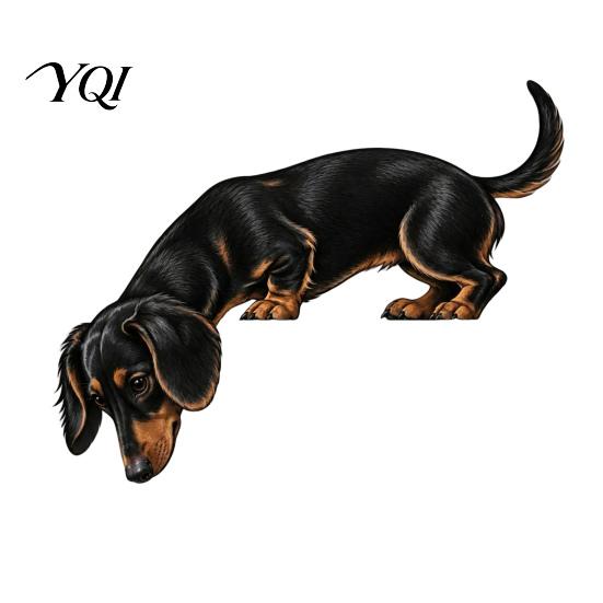 Pet Theme Room Decor Wooden Dachshund Door Topper, Cute Handcrafted Dog Sign, Rustic Wall Art Entryway Ornament for Front Porch, Indoor Outdoor