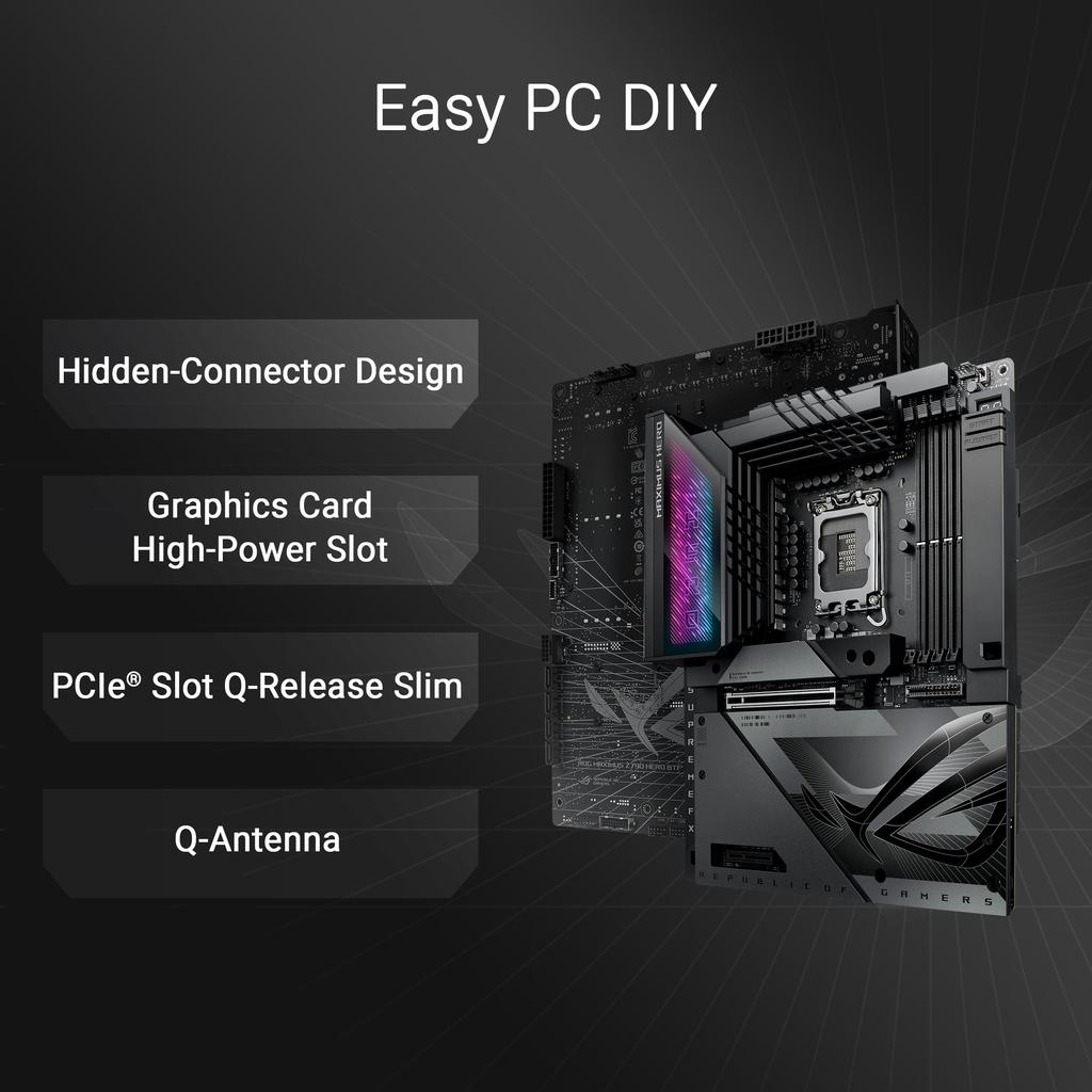 ROG MAXIMUS Z790 HERO BTF ЦП поколения Intel совместимый с LGA1700 Z790, оснащенный DDR5 ATX, авторизованный дистрибьютор, продукт 14/13/12