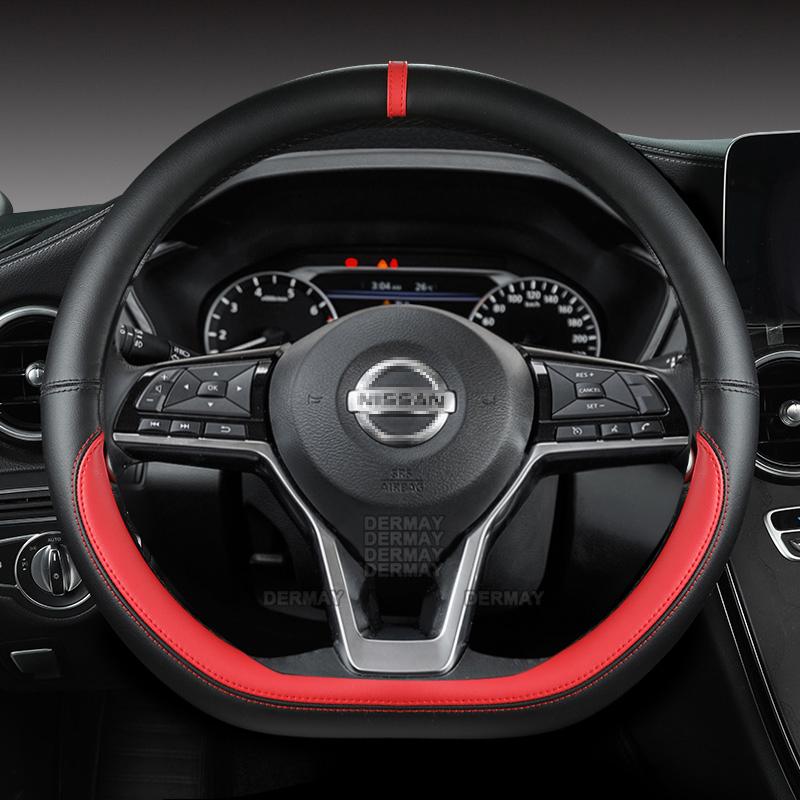 For Nissan Qashqai J10 J11 J12 2006~ Dualis Rogue Sport PU Leather Car Steering Wheel Cover Fast Shipping Auto Accessories