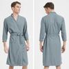 Мужской весенне-осенний халат однотонный ночной халат длиной до колена мягкий домашний халат для отдыха пижама для пар