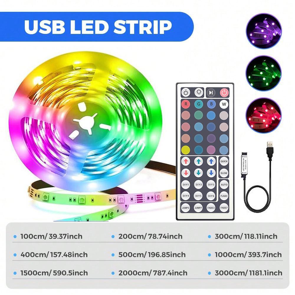 Светодиодная лента 1M-30M, сенсорная, Bluetooth, приложение, светодиоды 5050 RGB, гибкая лента Lus Led, DC5V, USB, подсветка для телевизора, декор комнаты