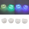 4 Pcs LED Rose Candle Light Flameless Smokeless Colorful LED Decorative Light for Bars Cafe