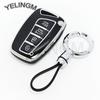TPU Remote Key Case Cover Holder Fob For Hyundai Grandeur HG Sedan Genesis IX45 EQUUS Azera G80 Santa Fe 3DM Grand SantaFe 2018