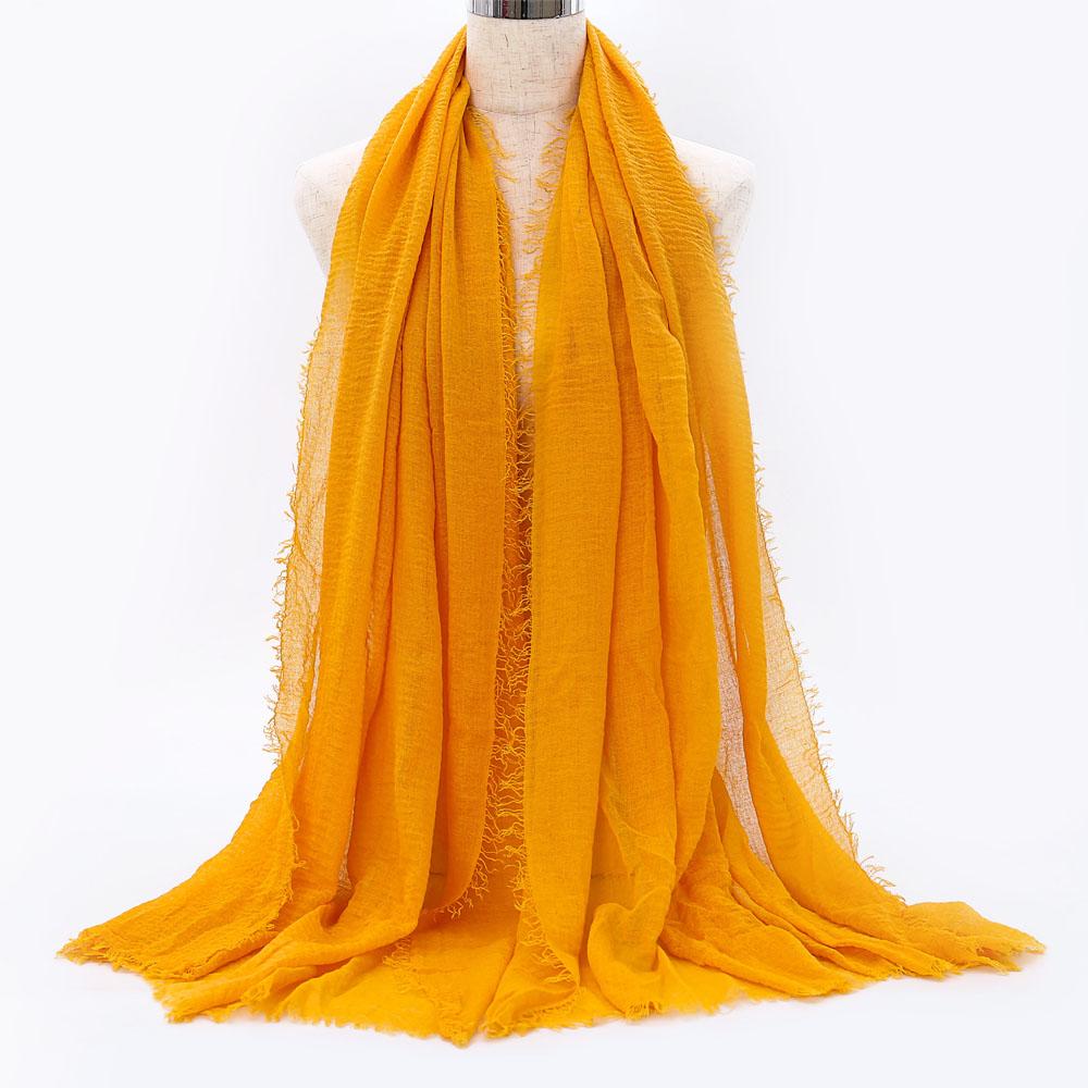 Big Size Crinkle Cotton Hijab Scarf Women Turban Muslim Shawl Plain Bandana Breathable Women's Shawls Foulard Hijab Hood Ramadan