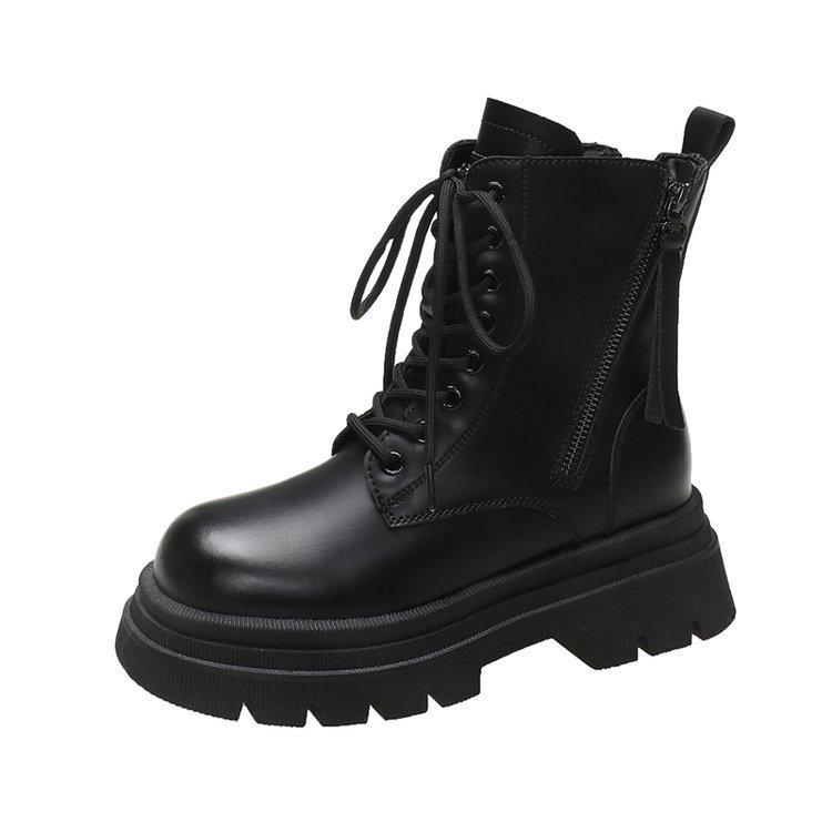 Мягкие кожаные сапоги с толстой подошвой, женские, весна-лето, короткие сапоги, женские одинарные сапоги