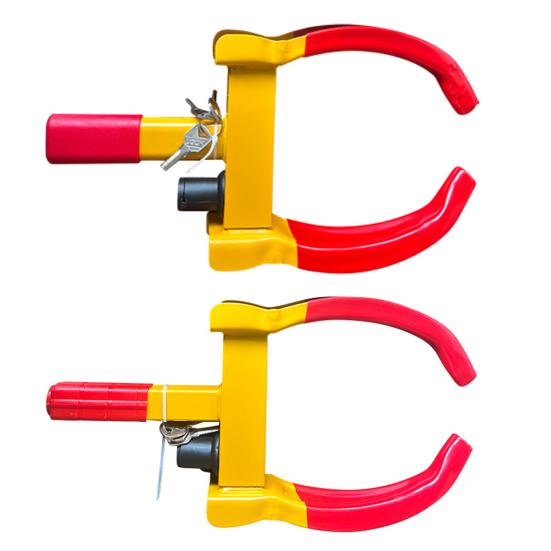 Колесный зажим Автомобильный замок безопасности Высокопрочная долговечная конструкция Универсальная простая установка Надежный противоугонный колесный замок с ключами