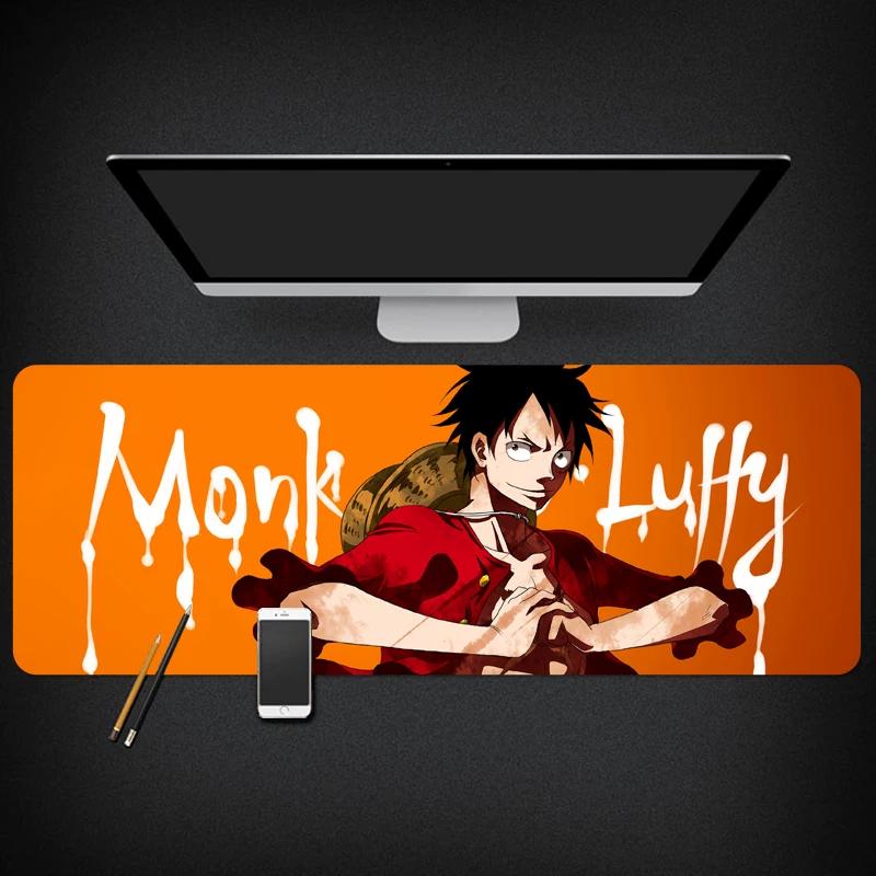 ONE PIECE Анимационный Мерч Манки Д.. Луффи Ророноа Зоро Общежитие Двумерный Компьютерный Коврик для Клавиатуры Водонепроницаемый Большой Милый Коврик для Мыши