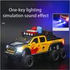 1/28 Scale Ford Raptor F150 6X6 Pickup Truck Diecast Car Model Toy, Pull Back Toy Vehicle with Sound and Light for Kids Toddler Gift Collection