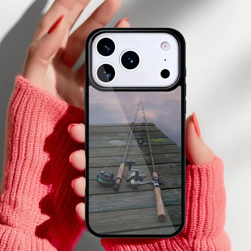 Рыболовные снасти Чехол для телефона с рисунком рыбы для iPhone 17 16 15 14 13 Pro Max Задняя крышка для 12 11 Pro Coque