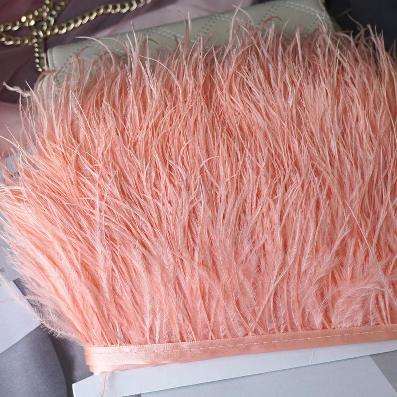 Цвет Страусиное Перо Ткань Кромка 9-11См Платье Модная Декорация Перьевая Ткань С Бахромой Аксессуары Для Одежды