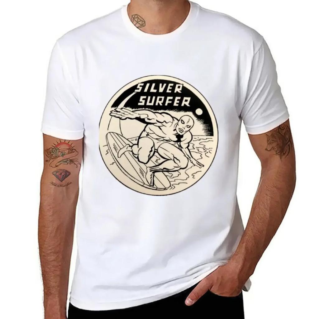 Silver Surfer TShirt kawaii clothes anime clothes funny t shirts for men