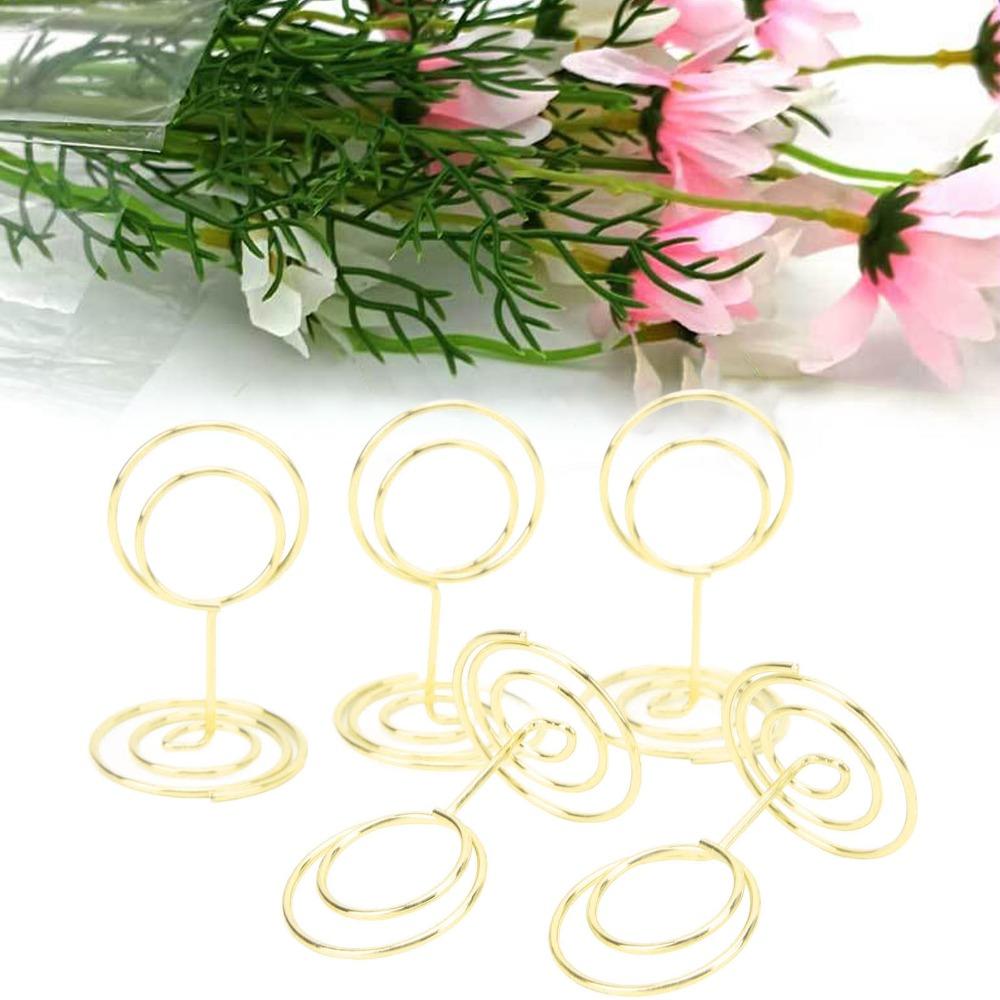 20Pc Gold/Rose Gold Picture Holder Stable Table Number Holder Cute Design Place Card Holder  Office