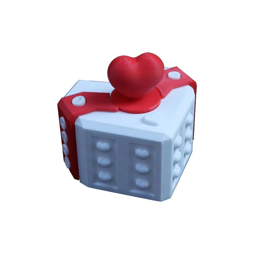 Creative 3D Printed Annoying Screw Gift Box Plastic Funny Heart Design Box Decorative Novelty Gift Storage Box Christmas Gift