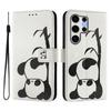 Cute Panda Luxury Painted Leather Case Wallet PU Leather Book Style Cover for Samsung Galaxy S21 S22 S23 S24,Note10 Note20,A13 A15 A16 A06 A54...