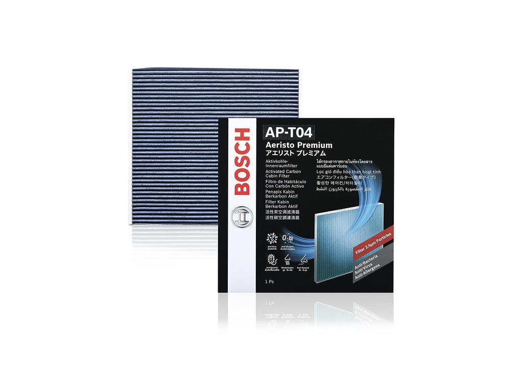Фильтр кондиционера BOSCH Aerist Premium для автомобилей Toyota (Тип: Противовирусный/Противоаллергенный) AP-T04