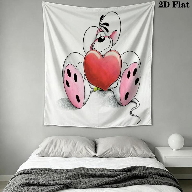 diddl Wall Tapestry Aesthetic Wall Hanging Printed Fabric Blanket Decorative Tapestries for Bedroom Living Room Home Decor