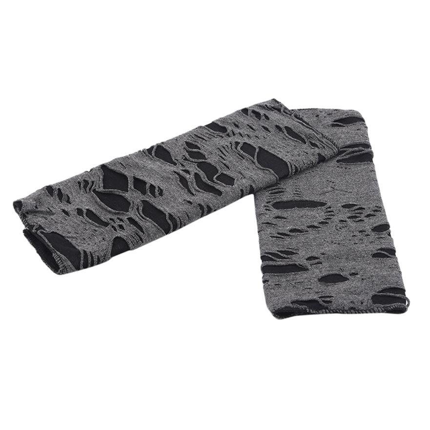 Punk Rock Gloves Creative Trendy Gothic Halloween Party Cosplay Costume Beggar Fingerless Ripped Gloves