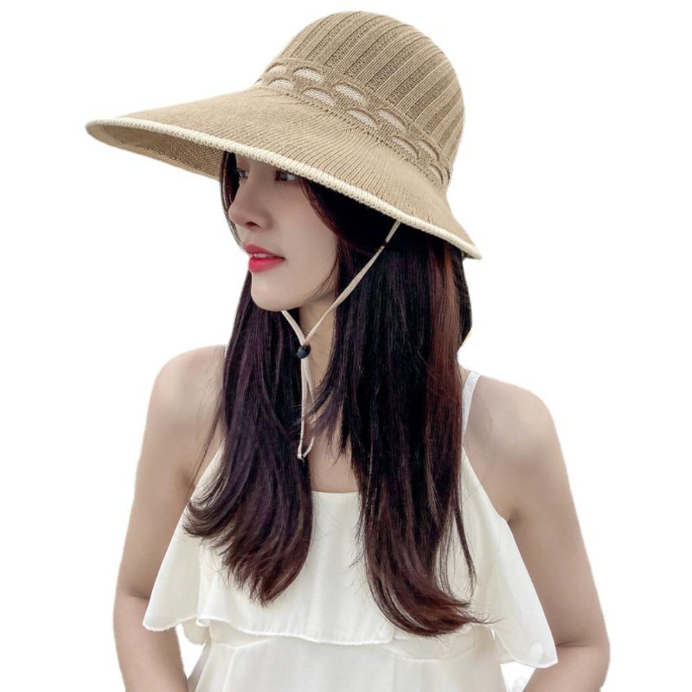 Sunshade Lady Girls Women Buckets Hat Sunscreen Empty Top Hat Sun Visor Hat  Spring Summer