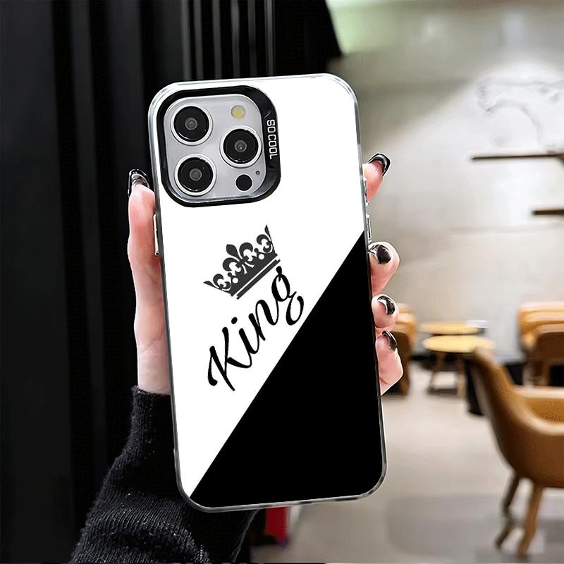Тема "Король и Королева" Ударопрочный чехол для телефона iPhone 17 Air 16 16E 15 Pro Max 14 Plus 13 Mini 12 Задняя крышка Противоударный Fundas