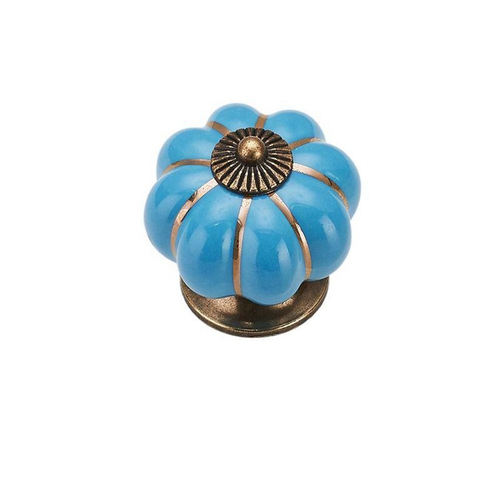 Colorful Furniture Single Hole With Screws Pumpkin Door Knob Drawer Pull Drawer Knob Door Handle
