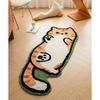 VIKAMA Cartoon Cat Bedroom Bedside Carpet, Soft And Comfortable Plush Floor Mat, Living Room Home Decoration Carpet