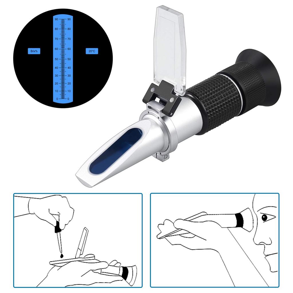AUTOUTLET Brix рефрактометр Brix рефрактометр автоматическая коррекция температуры с функцией ATC ареометр алюминиевый ручной рефрактометр Brix