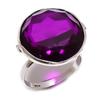 Ювелирное кольцо из стерлингового серебра 925 пробы с аметистом, размер 8