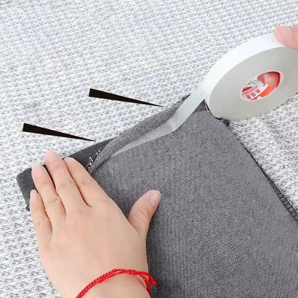 10Yards Non Woven Fabric Hot Melt Double Sided Tape Fastener Bond No Sewing Required Lining Garment Tape Iron Heating