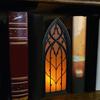 Fantasy Window Book Nook with Light Retro Light-up Window Booknook Bookshelf Insert Decoration Gift for Book Lovers