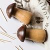 1Pc Wood Creative Cute Mushroom Toothpick Holder Living Room Dining Room Home Desktop Toothpick Jar Decoration