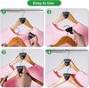 12pcs Closet Hangers Connector Triangle Closet Extender Clips Wardrobe Clothes Coat Connector Hook Organizer Hanger Space Saving