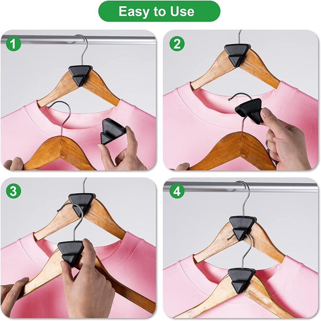 12pcs Closet Hangers Connector Triangle Closet Extender Clips Wardrobe Clothes Coat Connector Hook Organizer Hanger Space Saving
