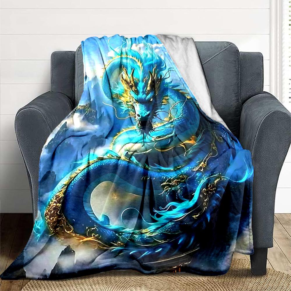 1pc Dragon Fantasy Artwork Blanket - Perfect Gift for Birthdays, Christmas & Halloween- Soft, Warm & Versatile yy250909202