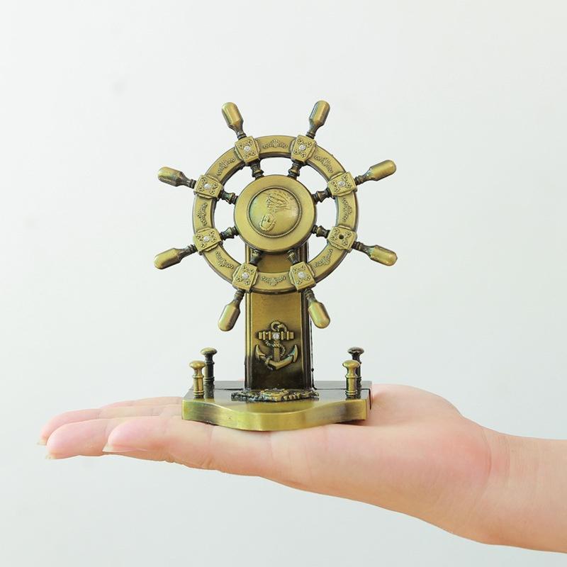 Европейские Креативные Металлические Поделки Штурвал Корабля Кормовой Руль Гостиная Столешница Стол Украшение Дома
