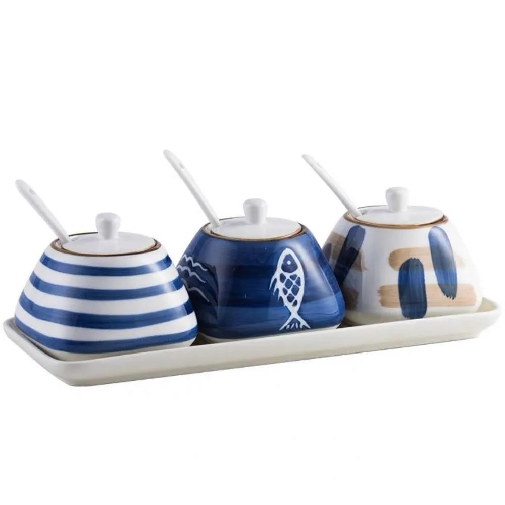 Японская емкость для приправ, бутылка-горшочек 300 мл, керамический китайский антиквариат, набор для соли и специй, кухонная емкость для смальца, перечница, масленка, бытовая