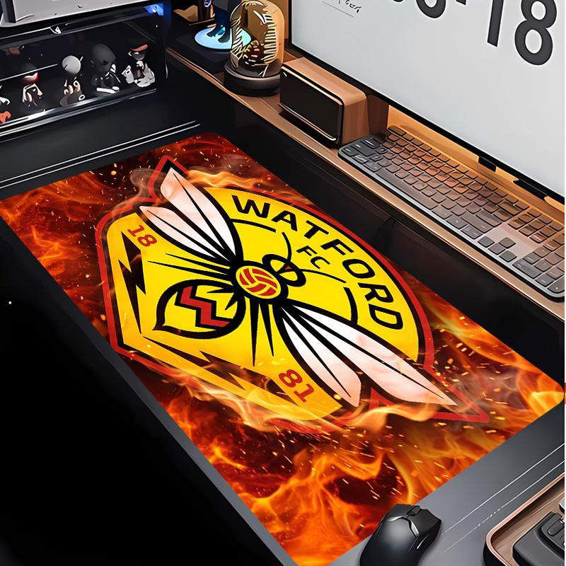 Watford Football Print Mouse Pad Non?Slip Rubber Desk Mat Waterproof Gaming Mousepad For Laptop Office Desktop