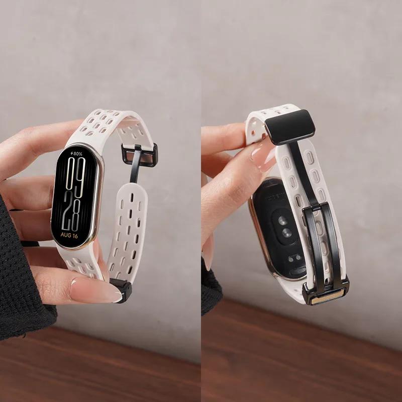 Мягкий силиконовый ремешок для Xiaomi Mi Band 9/8 Correa Браслет Наручный Miband 8 Спорт Водонепроницаемый Сменный ремешок для Xiaomi Band 9