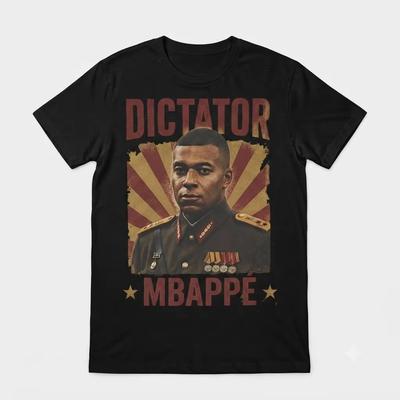Горячая Распродажа Диктатор Мбаппе Мем Графика 2026 Футболка для Фанатов Футбола Y2K Мужская Женская Харадзюку Хип-Хоп Панк Футболка Повседневная Свободная С Круглым Вырезом Летние Топы