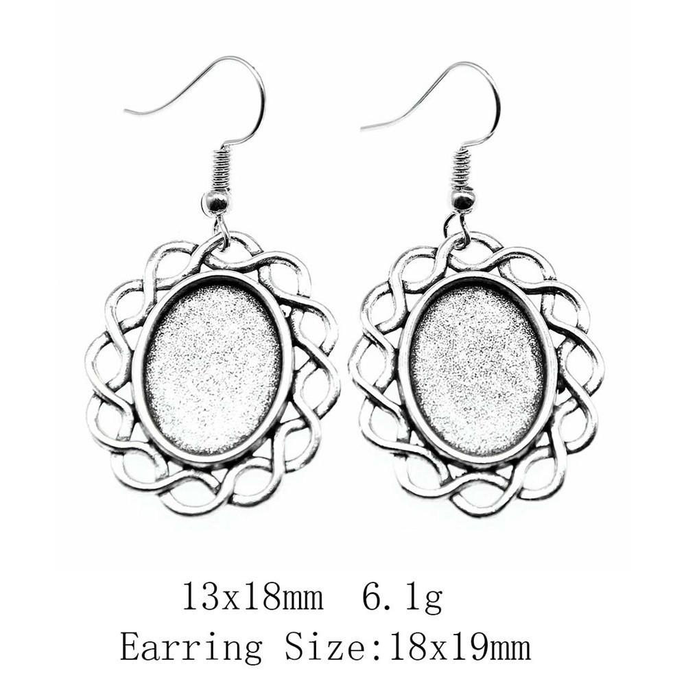 Подарки для женщин Винтажные серьги Овальные серьги-крючки Стеклянный кабошон Основание Подставка Подставка Серьги-подвески и подвески Женские сумки Серьги