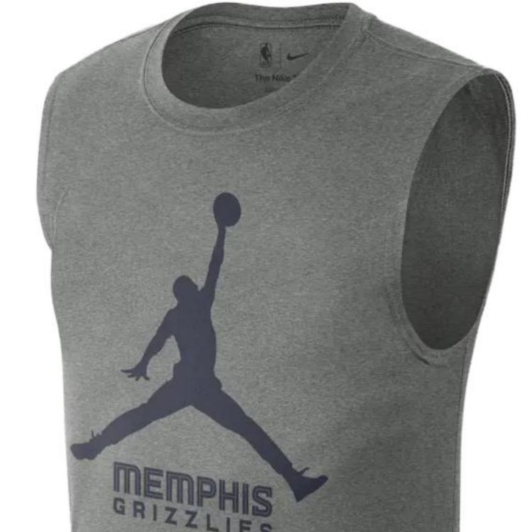 Men's Jordan Basketball Jerseys Men's Rolling Gray Crew Neck Moderate