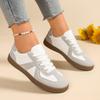 Летняя новая женская обувь на плоской подошве, модные вулканизированные туфли на шнуровке, удобная повседневная обувь