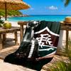 Flumi-nense Football Club  Printed Microfiber Beach Towel, Soft And Absorbent, Quick-Dry, Ideal for Summer Travel, Beach Essential, Swimming Pool