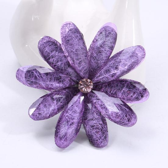 Простая акриловая брошь в виде цветочного венка, элегантный костюм, брошь из сплава, булавка для женщин, стильные аксессуары