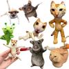 Funny Meme Keychain Creative Prank Toy Cos Series Simulated Mouse Doll Car Keyring