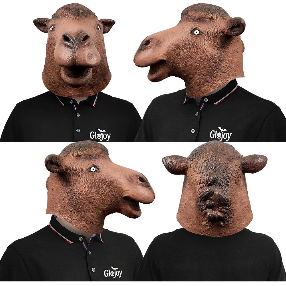 Cute Camel Funny Animal Headgear Masquerade Live Broadcast Mask Halloween Festival Party Performance Props