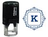 Printtoo Square Swirl Border Alphabet K Monogram Initial Self Inking Rubber Stamp Office