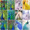 DIY Peacock 5D Diamond Painting Full Round Drill Mosaic Animal Diamond Embroidery Cross Stitch Kits Wall Art Home Decor Gift