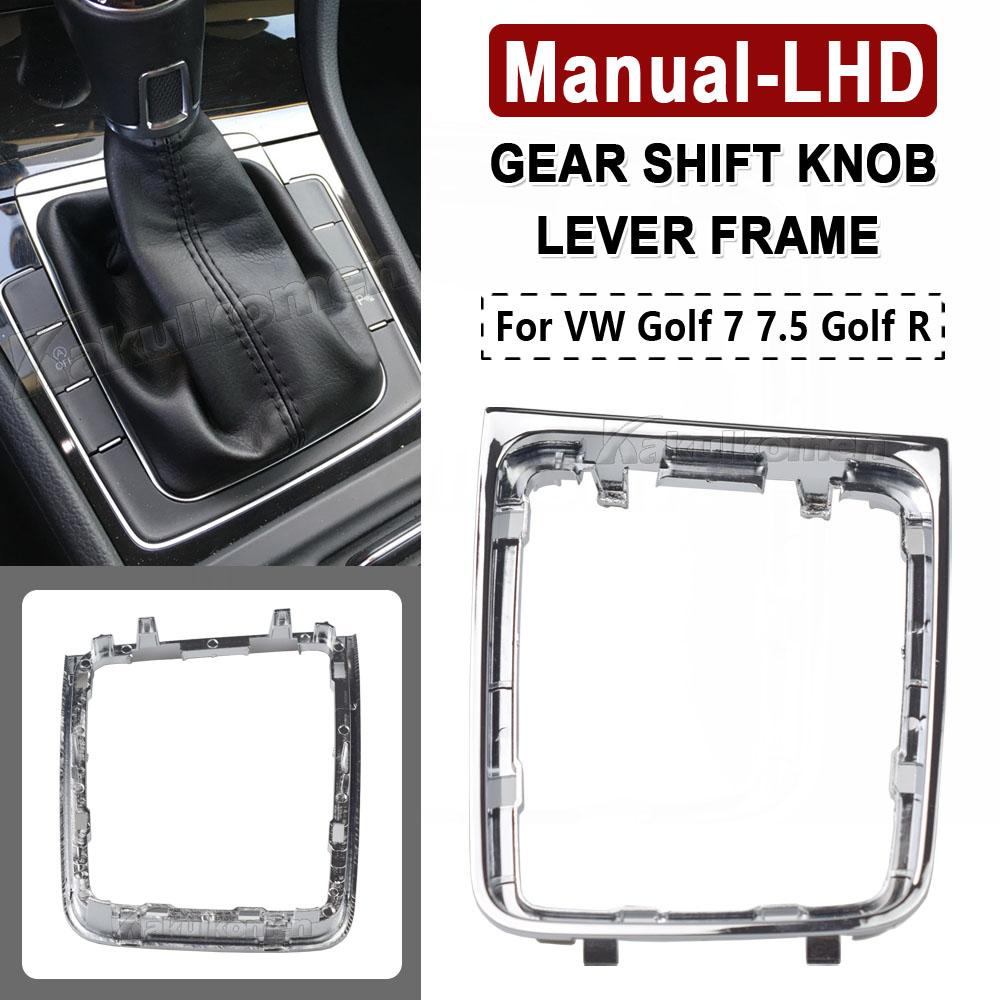 For VW Manual Golf 7 7.5 Golf R Left Driving Gear Shift Knob Lever Gear Stick Frame Bracket Circle Shift Knob
